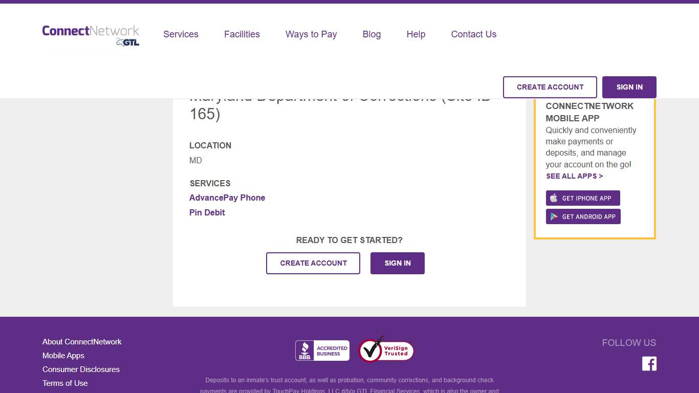 Maryland Department of Corrections | ConnectNetwork